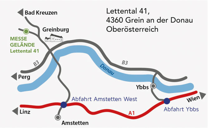 Anfahrtskizze Grein an der Donau