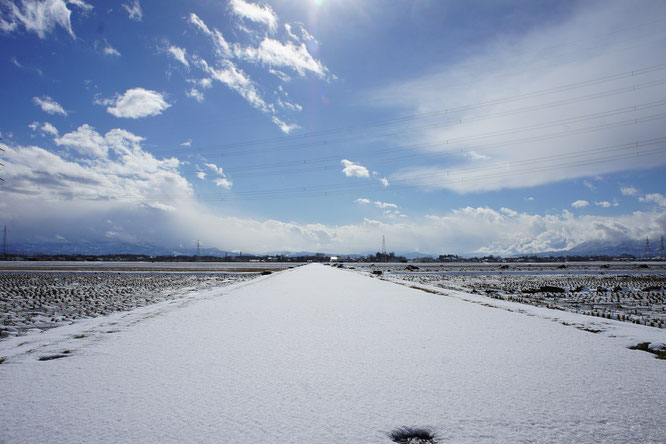 猛吹雪の後。何事もなかったかのような静けさと穏やかさ。刻々と変化する新潟の冬