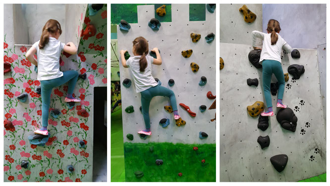 Unsere Kleine in der Boulderwelt Frankfurt (am Main)