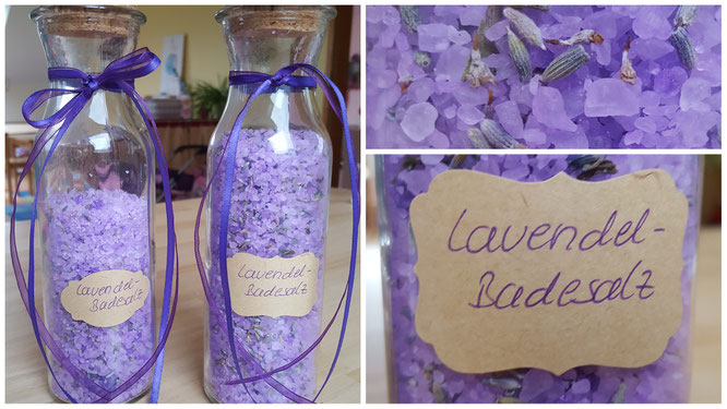 Unser fertiges Lavendel-Badesalz