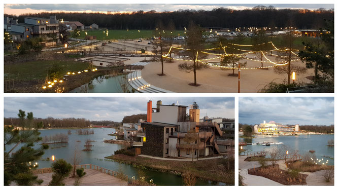 Wenn es dunkel wird im Villages Nature Paris, gehen die Lichter an