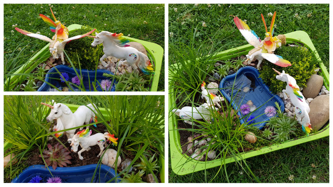 Unser fertiger Feengarten mit den Schleichfiguren der bayala-Kollektion