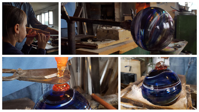 Impressionen vom Glasblasen in der Josephshütte im Bayerischen Wald