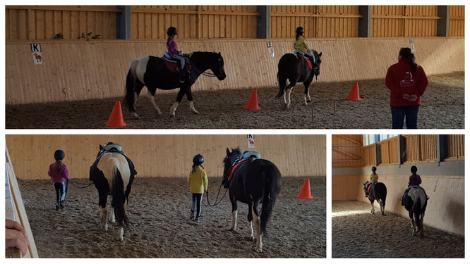 Reitstunde unserer Mädels mit den Ponys Rambo und Rocky