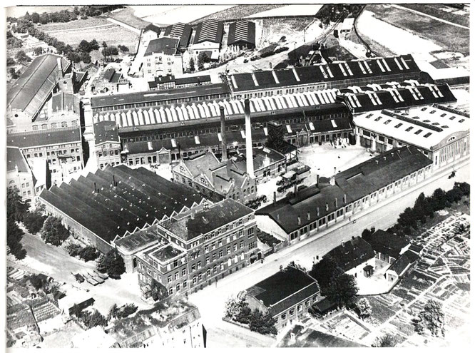 Historische Aufnahme der Lutherstrasse mit der Görlitzer Maschinenbau-Anstalt, Görlitz Südstadt