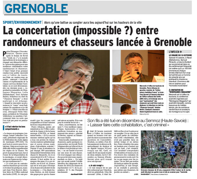 Dans le Dauphiné Libéré du 5 février 2016 (un clic pour agrandir la page)