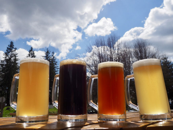 Elles vous attendent à la Gélinotte  ! Les quatre bières de la Brasserie de Belledonne. Installée à Freydières !