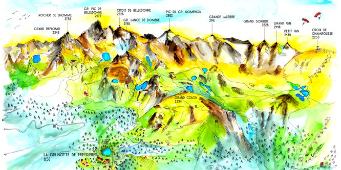 Éditée par la Gélinotte, la toute nouvelle carte postale "Les montagnes de Belledonne au départ de Freydières" est disponible. Un grand merci à Lucie de Pirko Créations.