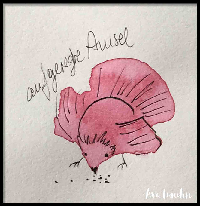 Amsel aus Farbklecks