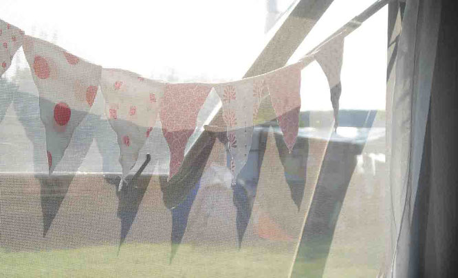 camping fenster wimpelkette