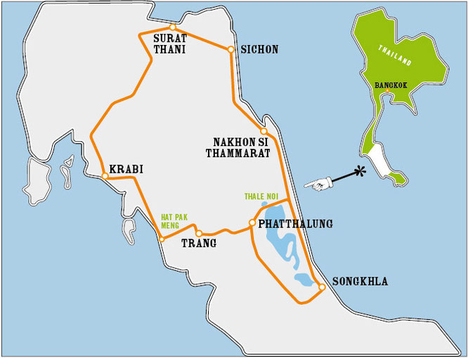 Karte zum Thale Noi Loop