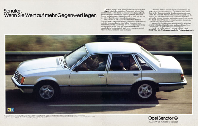 Opel Senator A1 Werbung 1981