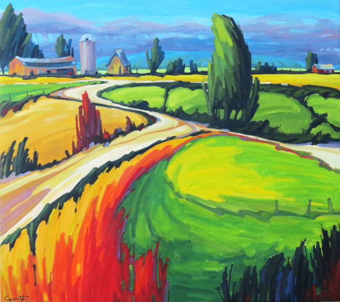 Mélodie du bonheur 48x54 huile sur toile 