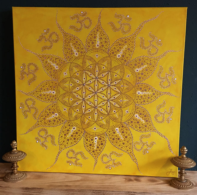"Blume des Lebens", Bildgröße 50 x 50 cm