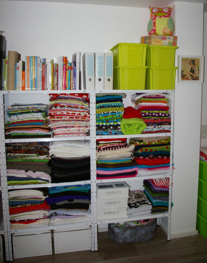Nähzimmer, Stoffe, Bündchen, Jersey, Frottee, Baumwollstoff