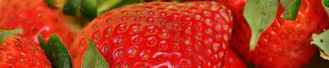 Photo of strawberries as an example for a strong flavor