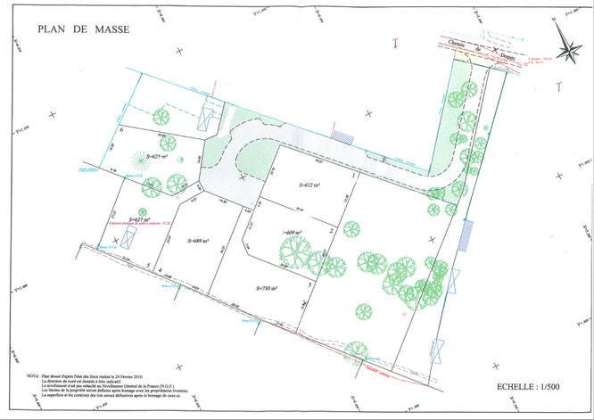 plan de division, plan de masse, création lotissement, saint morillon, 33 aquitaine, sud gironde