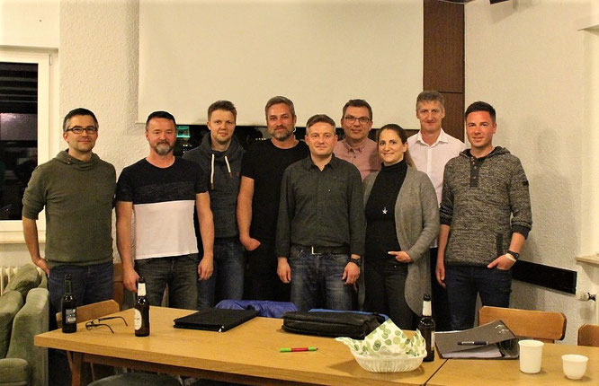v.l: Sigi Hans, Joachim Gisch, Oliver Wilhelm, Kai Naumann, Frank Keller, Jochen Müller, Anne Schmitt, Günter Kasper, Torsten Klein