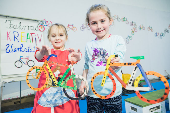 Einfallsreichtum ist in der Fahrrad-Kreativ-Werkstatt gefragt ©Messe Essen