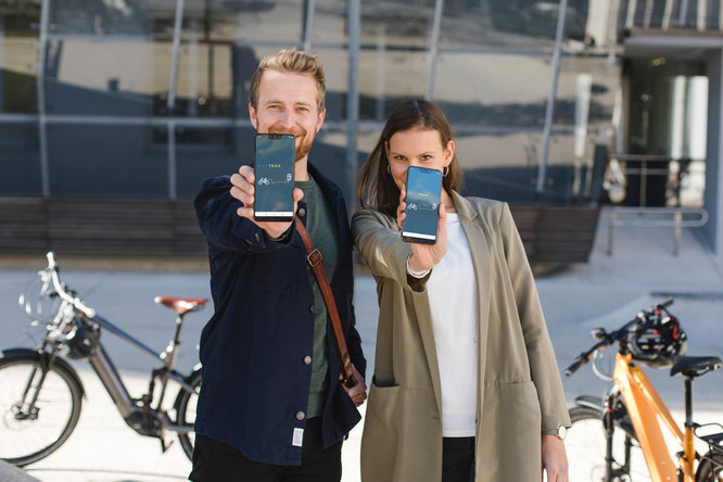 Die App des GPS-Tracker BikeTrax ©PowUnity