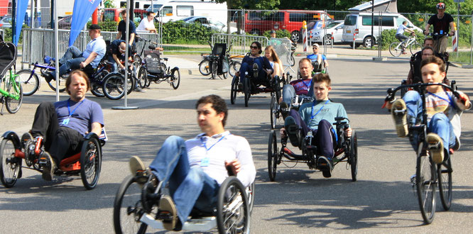 Weltweit führend bei Liegedreirädern: Die 23. Internationale Spezialradmesse in Germersheim zeigt unterschiedlichste Trikemodelle.