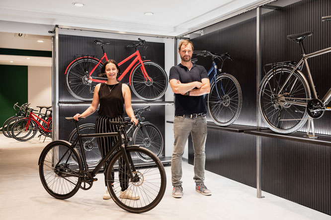 Im neuen Ampler Bikes Showroom trifft Design auf Funktion