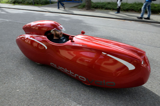 Vierrädriges Velomobil "Quattrovelo" von Velomobiel.NL