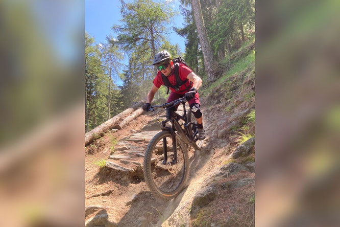 Theo Wiesthaler in Action – ab 12. Mai 2021 profitieren die Gäste des Naturhotel Leitlhof in Südtirol vom Können und Wissen des Innicher Bikeguides Bildnachweis: Naturhotel Leitlhof
