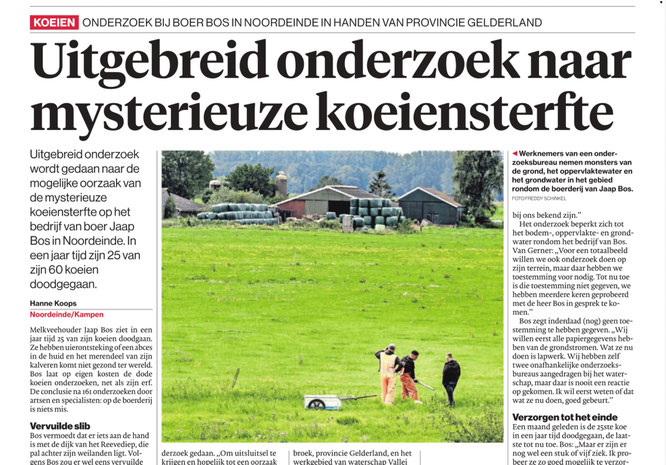 Het onderzoek is begonnen. De Stentor, augustus 2023.