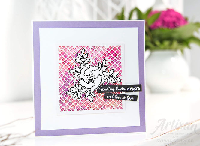 Karte mit Spezialpapier Schoener Schimmer-Stampin up