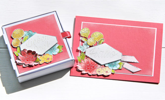 Blumiges Etikett - Geschenk Set