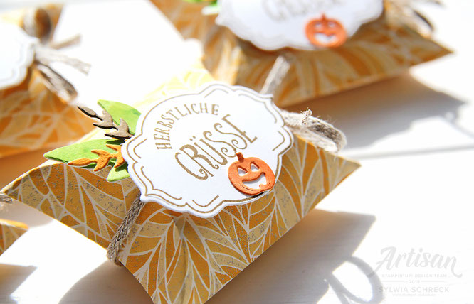 herbst goodies - pillow boxen-stampin up