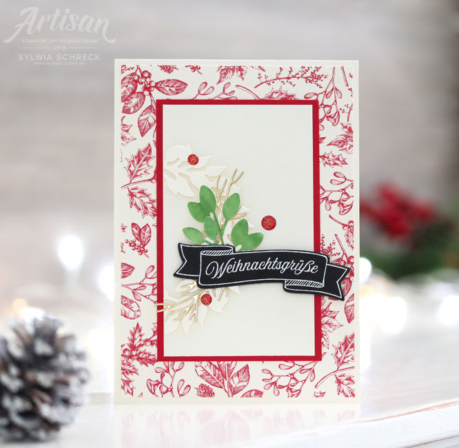 Weihnachtskarte- Landhaus-Stampin up
