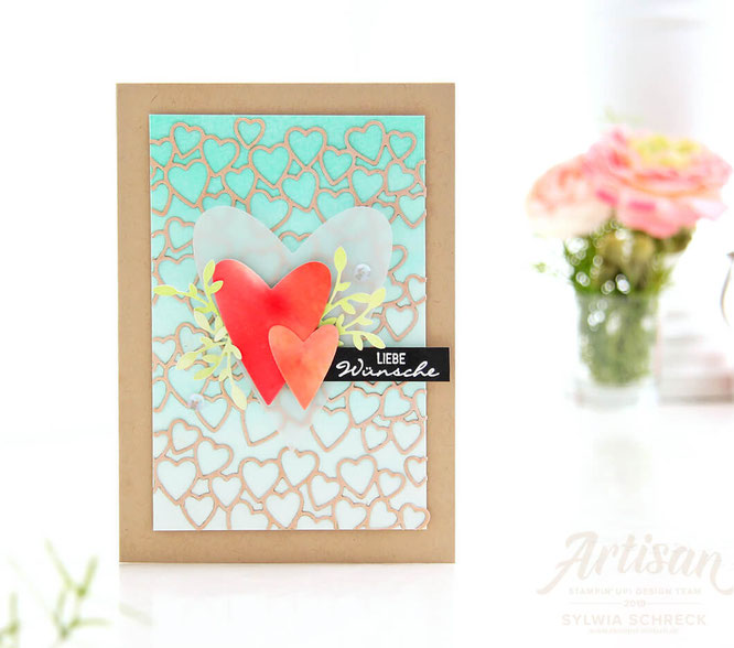 Herzkarte mit stampinup - Sylwia Schreck