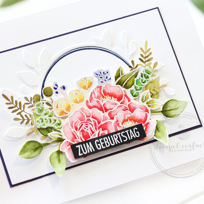 Geburtstagskarte-Jar of Flowers-sylwia schreck - stampin up