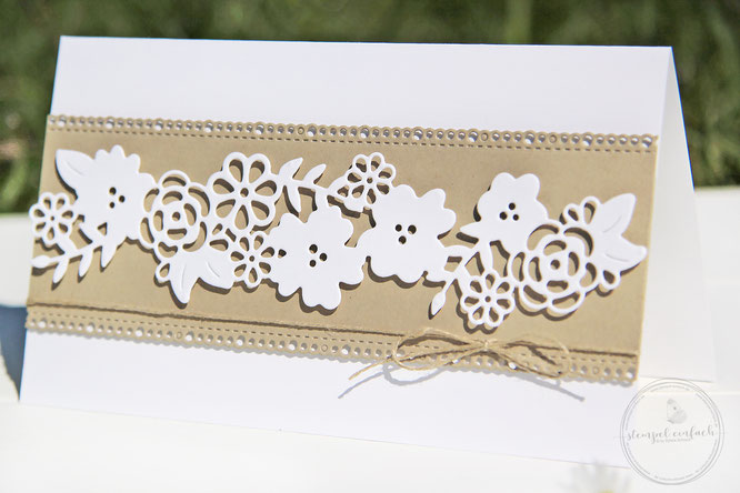 einfach Karte mit Borduere -Stampin up