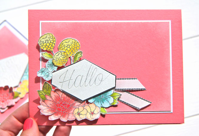 Karte-Blumiges Etikett-Stampin Up
