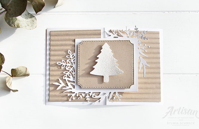 Weihnachtskarte mit Tannenbaum von Stampin Up 