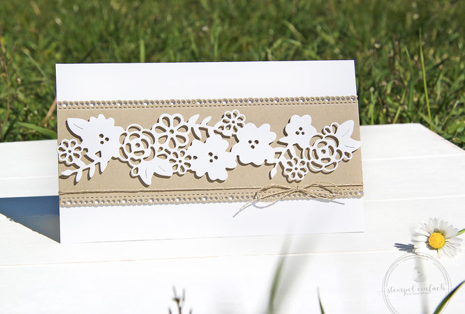 einfach Karte mit Borduere -Stampin up