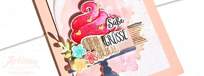 Suesse gruesse fuer dich-cupcake-card