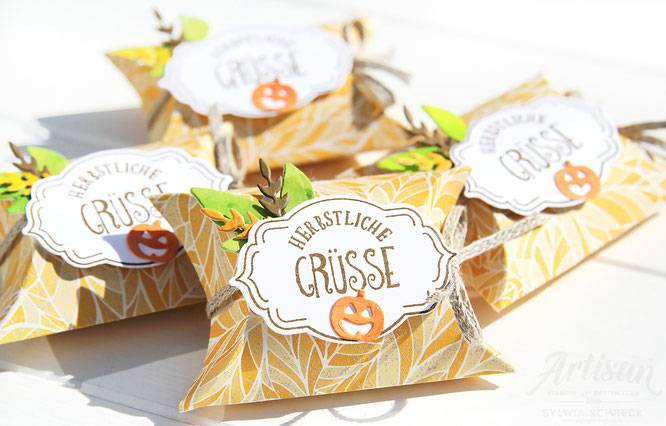 herbst goodies - pillow boxen-stampin up