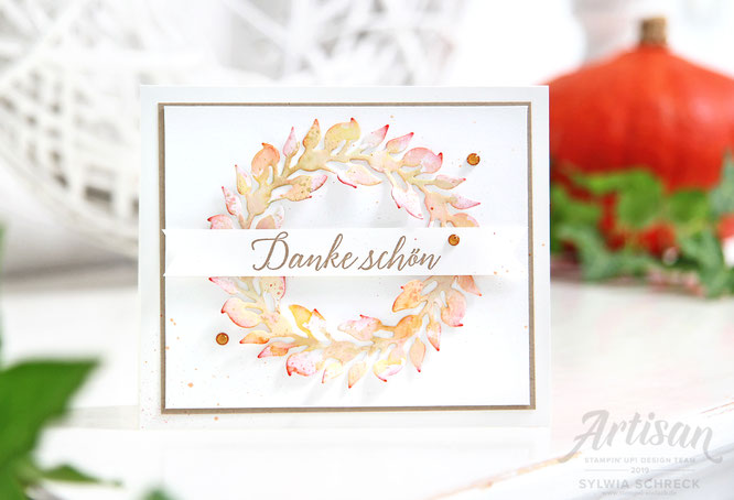 Herbst Kranz - Herbstkarte mit Stampin up