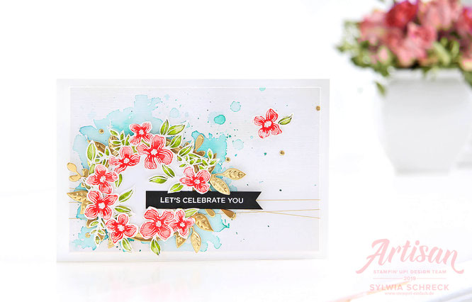 in blueten gerahmt stampin up 
