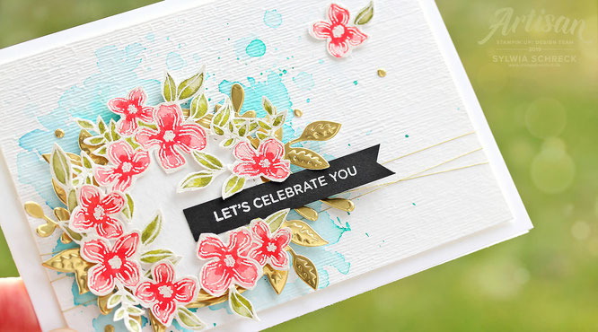 in blueten gerahmt stampin up 