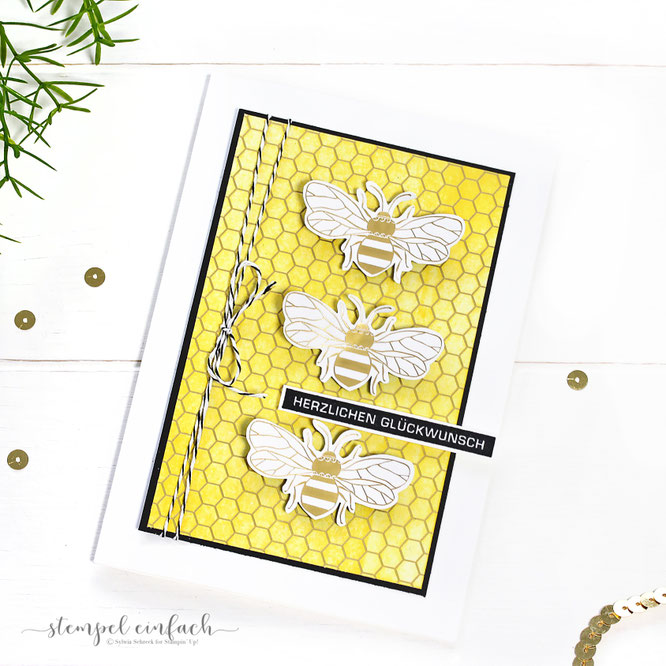 Karte-Honey Bee & Bienengold-Stampin Up