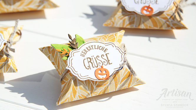 herbst goodies - pillow boxen-stampin up