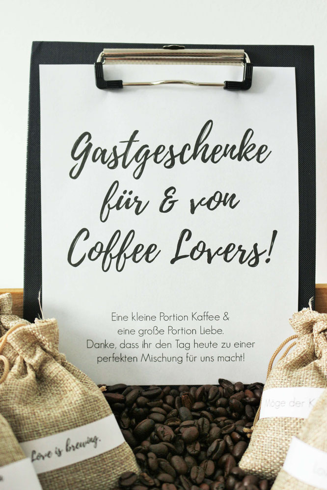 Kaffee & Kaffeebohnen als Gastgeschenk Partystories Blog