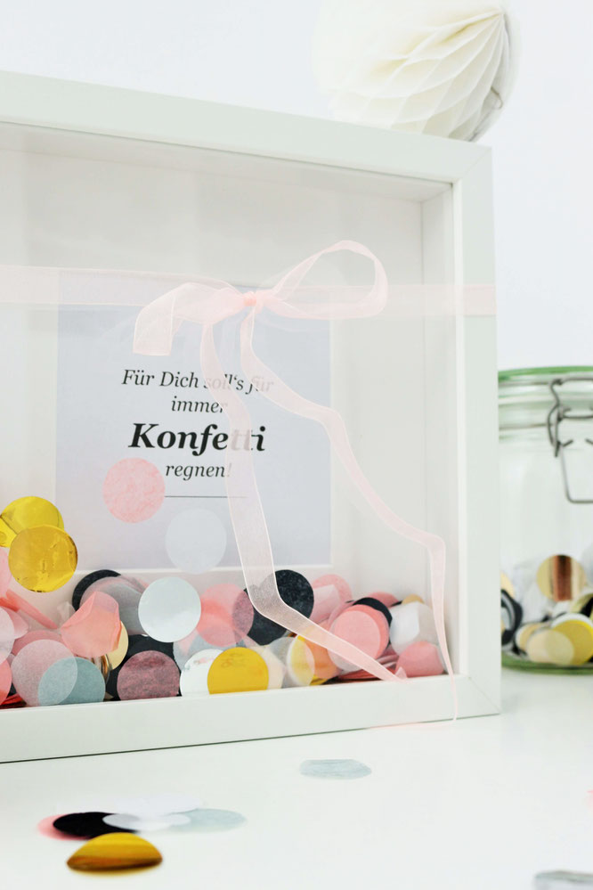 DIY Geschenk mit Konfetti Partystories Blog