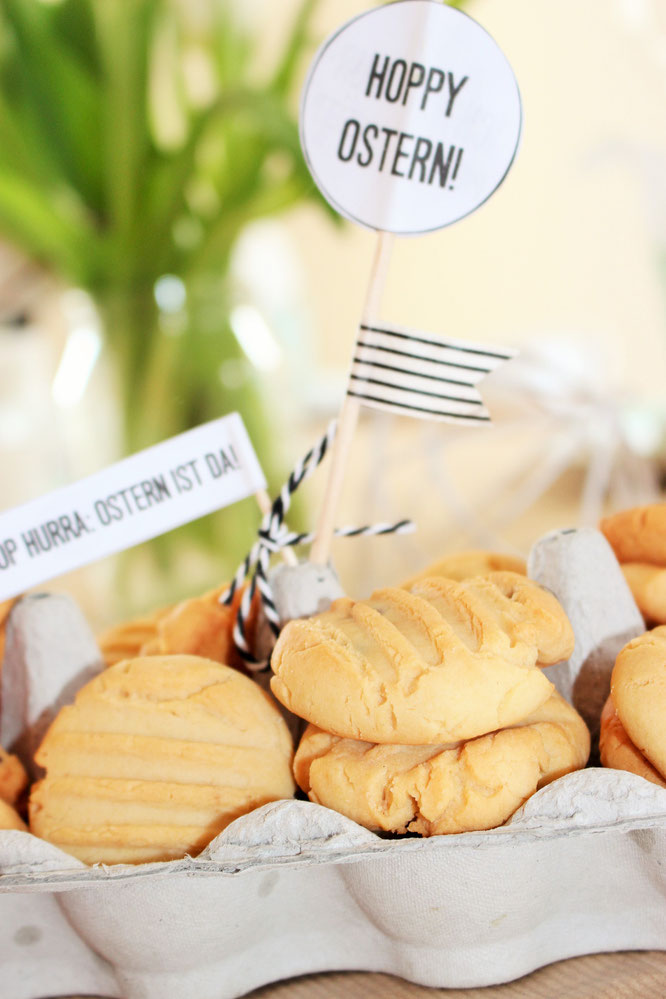 Bild: Ideen für DIY Osterdeko, Freebie zum nachmachen inklusive, gefunden auf Partystories.de