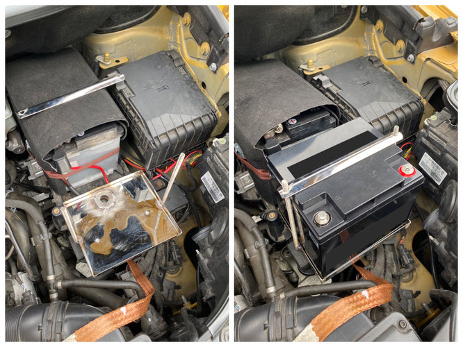 Im Motorraum ist noch reichlich Platz für eine 2. Batterie, der Taster für den Schnellstart ist Klasse!